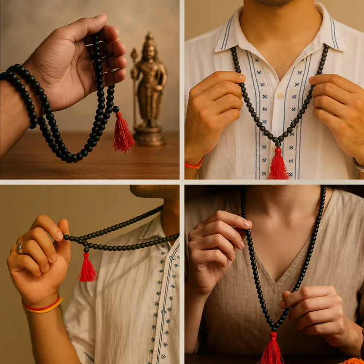 Karungali Malai 8mm – 108+1 Authentic Ebony Wood Beads (Govt. Certified) - Image 2